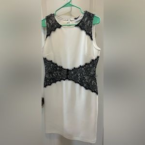 New York and Company, white and black dress, sz medium